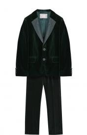 Хлопковый костюм с однобортным пиджаком IL GUFO