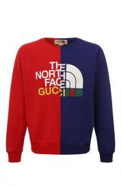 Хлопковый свитшот The North Face x Gucci
