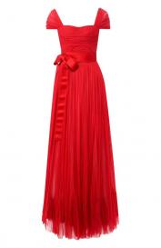 Шелковое платье-макси с поясом Dolce&Gabbana