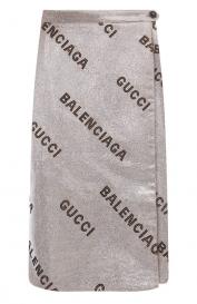 Юбка с отделкой стразами  x Balenciaga Gucci