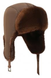 Шапка-ушанка с отделкой из меха норки FurLand