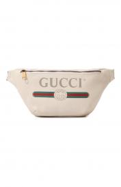 Кожаная поясная сумка  Print Gucci