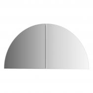 Зеркальная плитка  с фацетом 5 mm - комплект 2 шт четверть круга 25х25 см; серебро Evoform