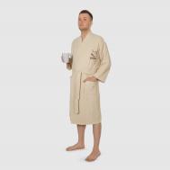 Халат мужской  Sauna Kimono Brown M вафельный Asil