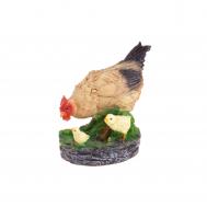 Фигура садовая Курица с цыплятами 23 см (F138) Тпк полиформ