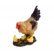 Фигура садовая Курица с цыплятами с зерном (F546) Тпк полиформ