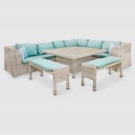 Комплект мебели  4 предмета голубой Yuhang