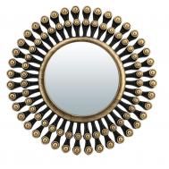 Зеркало декоративное "Дижон", бронза, 25 см, D зеркала 13 см QY