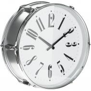 Часы настенные  Drum серебряные 44,5х17,3х43,5 см IsTime