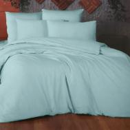 Комплект постельного белья  Ранфорс голубой Полуторный La Besse