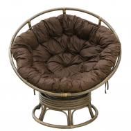 Кресло-папасан  medium brown с подушкой Rattan grand