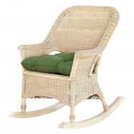 Кресло-качалка  white wash подушками Rattan grand