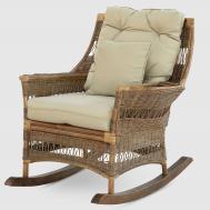 Кресло-качалка  squeezing brown Rattan grand