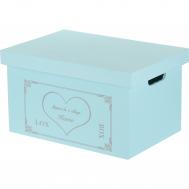 Деревянный ящик  Heart голубой S 32х21х18 см ZIHAN