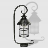 Светильник садовый  8732B напольный IP23 E27 100Вт, чёрное серебро Amber Lamp