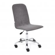 Кресло ТС 47х41х103 см флок, кожзам серый/металлик TC