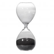 Декоративные песочные часы  черные, 8x8x20 см ГЛАСАР