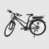 Велосипед электрический  Kite hybrid, диаметр колес 26 дюймов, 7 скоростей, 25 км/ч, механические дисковые тормоза Tektro MD-M280, 190х60х110 см, черный Viva