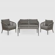 Садовый комплект мебели  серый из 4 предметов Konway