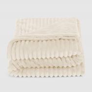 Флисовый плед  striped 140х200 см кремовый Hyseas