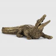 Декоративная фигура  Крокодил L-87см Бронза Тпк полиформ