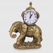 Часы  слон на камне бронзовый, высота 31 см Тпк полиформ