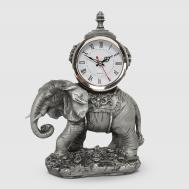 Часы  слон на камне, высота 31 см,  сталь Тпк полиформ