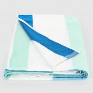 Пляжное полотенце  Tinos белое с салатовым и синим 75х150 см Maisonette