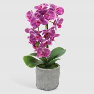 Цветок искусственный  в горшке орхидея пурпурная 42 см Fuzhou Light