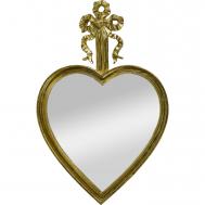 Зеркало настенное  Сердце золотистое 29х2х45 см ГЛАСАР