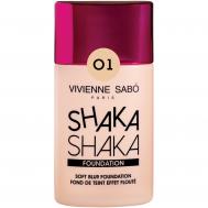 Тональный крем  Shaka Shaka, крем-флюид  с натуральным блюр-эффектом, тон 01, светло-бежевый, 25мл. VIVIENNE SABO