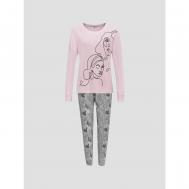 Пижама для девочек  Кэрри розово-серая 146 см Togas Teens