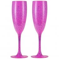 Набор бокалов для шампанского  Pink&Turquoise 2 шт 170 мл розовый/бирюзовый Royal Garden