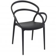 Кресло  Mila чёрное 57х57х83,8 см Siesta contract