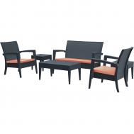 Набор мебели  Miami Lounge антрацитовый 6 предметов Siesta contract