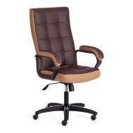 Кресло компьютерное  искусственная кожа коричневое с бронзовым 61х47х126 см TC