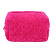 Косметичка  плюшевая розовая 23,8х8,5х19,5 см LADY PINK