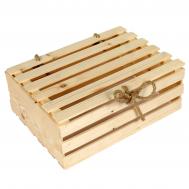 Коробка деревянная  305 прямоугольная с крышкой 25х34х12,5 см Grand Gift