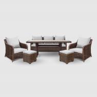 Комплект мебели  коричневый с серым 6 предметов Yuhang