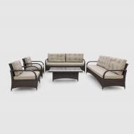 Комплект мебели Ns Rattan Family коричневый с бежевым 5 предметов NS RATTAN_MAVI