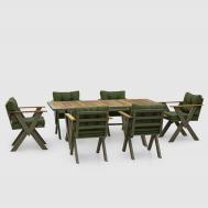 Комплект мебели  Toledo зеленый 7 предметов Emek garden