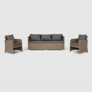 Комплект мебели NS Rattan LWS 21 коричневый с серым 3 предмета NS RATTAN_MAVI