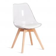 Стул ТС Tulip прозрачный экокожа и бук 47,5x55x80 см TC