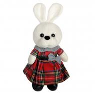 Игрушка мягкая  Knitted Зайка вязаный девочка в клетчатом платье 25 см ABtoys
