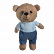 Игрушка мягкая  Knitted Мишка мальчик вязаный в джинсах и свитере 25 см ABtoys