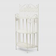 Подставка для цветов  металлическая 3 уровневая белая 55x29x102 см Anxi jiacheng