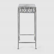 Подставка для цветов  металлическая серая 27x27x65 см Anxi jiacheng