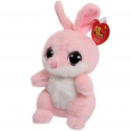 Игрушка мягкая  кролик-глазастик розовый 18 см ABtoys