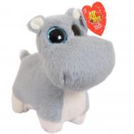 Игрушка мягкая  бегемотик серый С блестящими глазами ABtoys