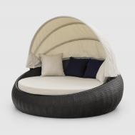 Шезлонг  из искусственного ротанга, круглый D179,5х83х148см Greenpatio